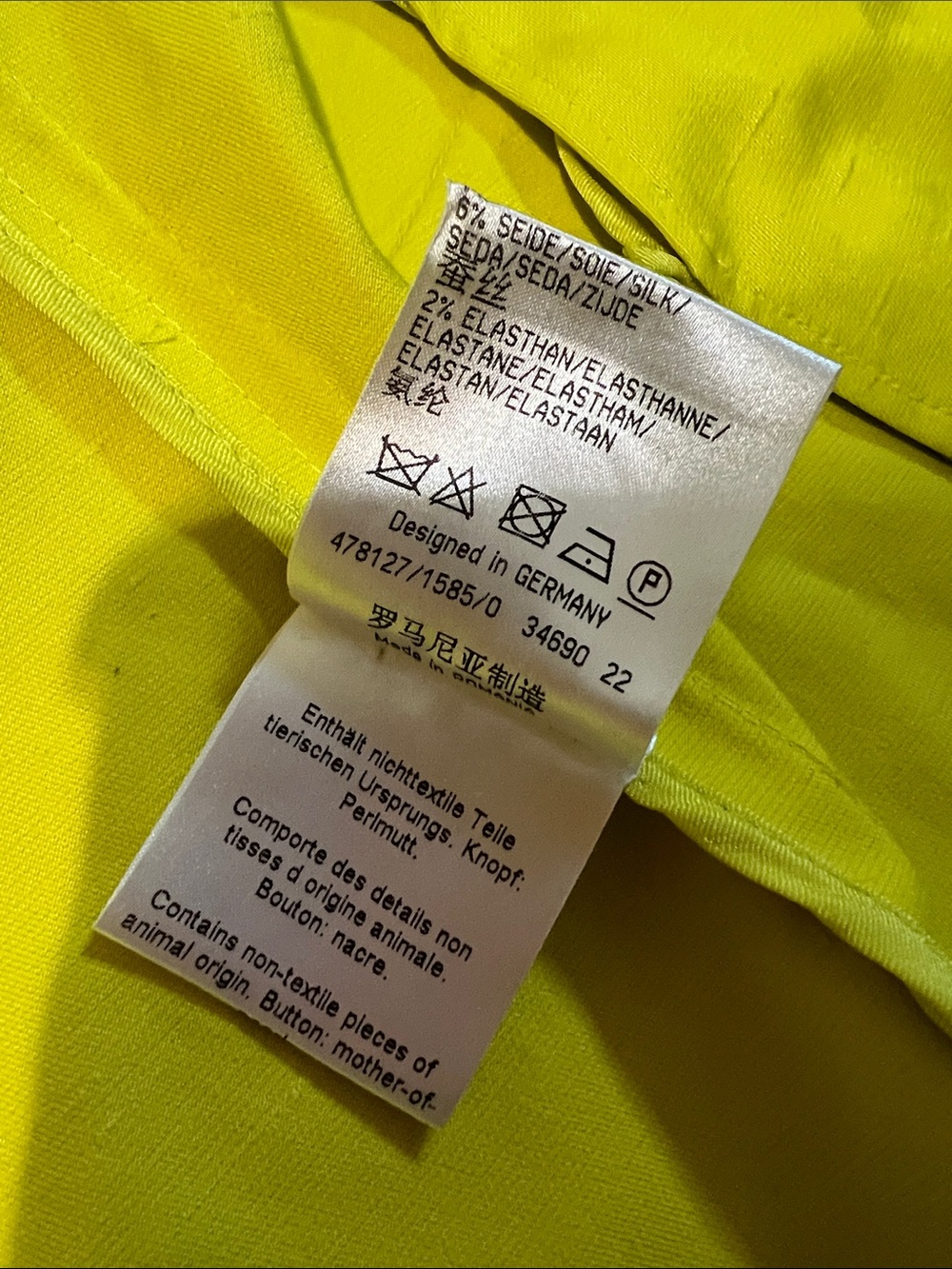 Luisa Cerano Bright Neon Yellow Women's Blazer Jacket - Picture 10 of 11